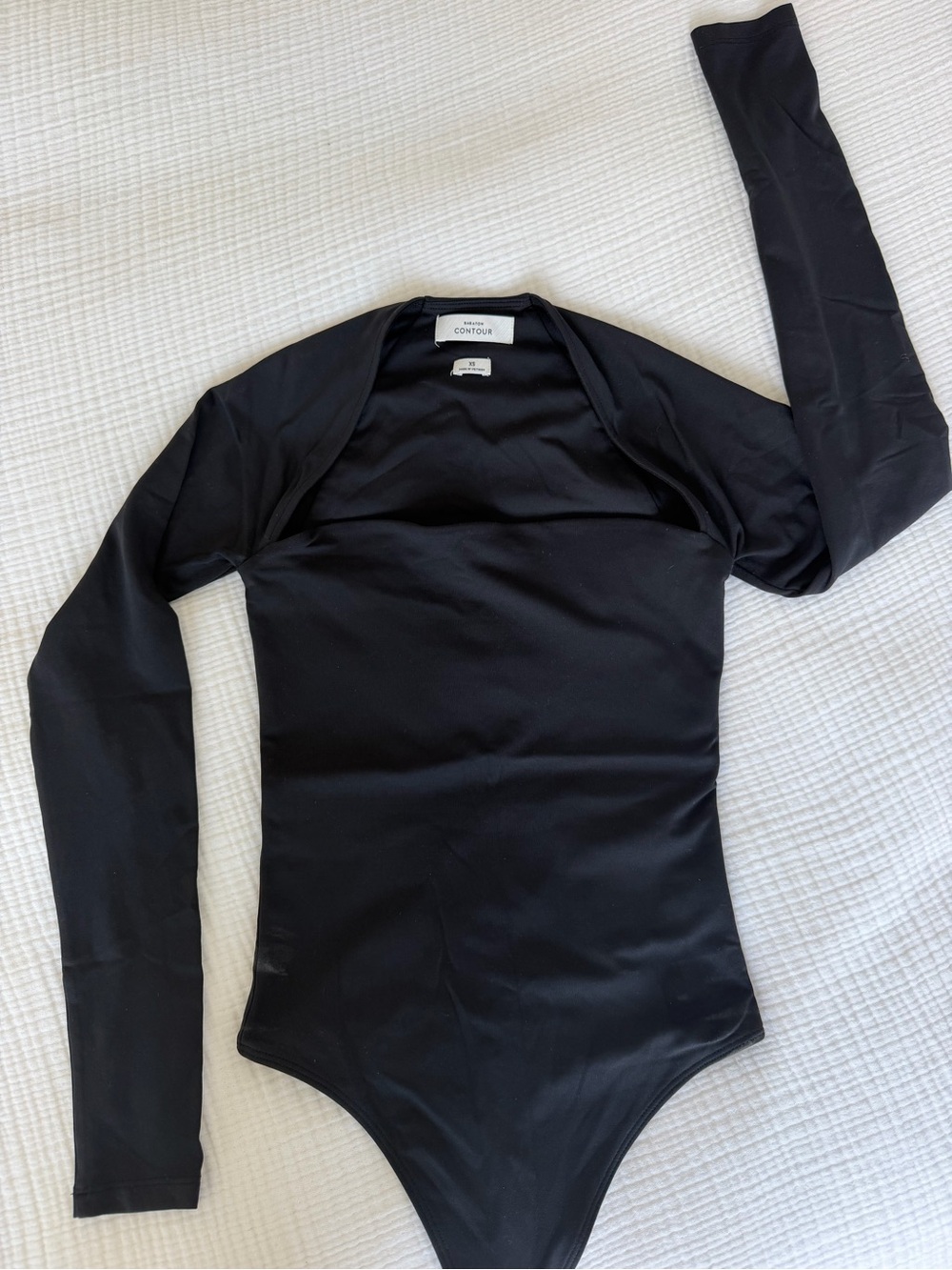 Aritzia Black Long-Sleeve Bodysuit
